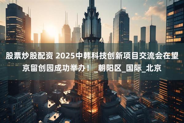 股票炒股配资 2025中韩科技创新项目交流会在望京留创园成功举办！_朝阳区_国际_北京
